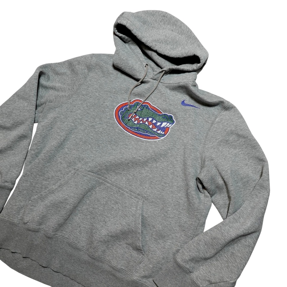 Florida Gators Hoodie Sweatshirt Mens L Gray NCAA Football Nike Pullover
